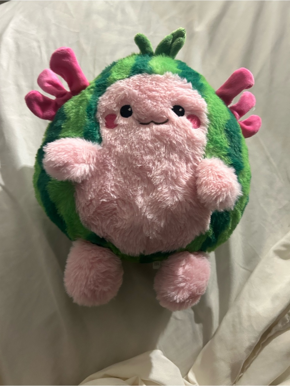 & Other Stories Pink and Green Plush Creature Stuffed Toy